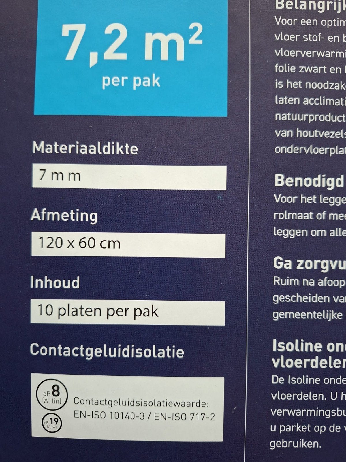 FirstFloor Isoline Ondervloerplaten 6 stuks, Ophalen, Nieuw, Overige materialen, 50 tot 150 cm