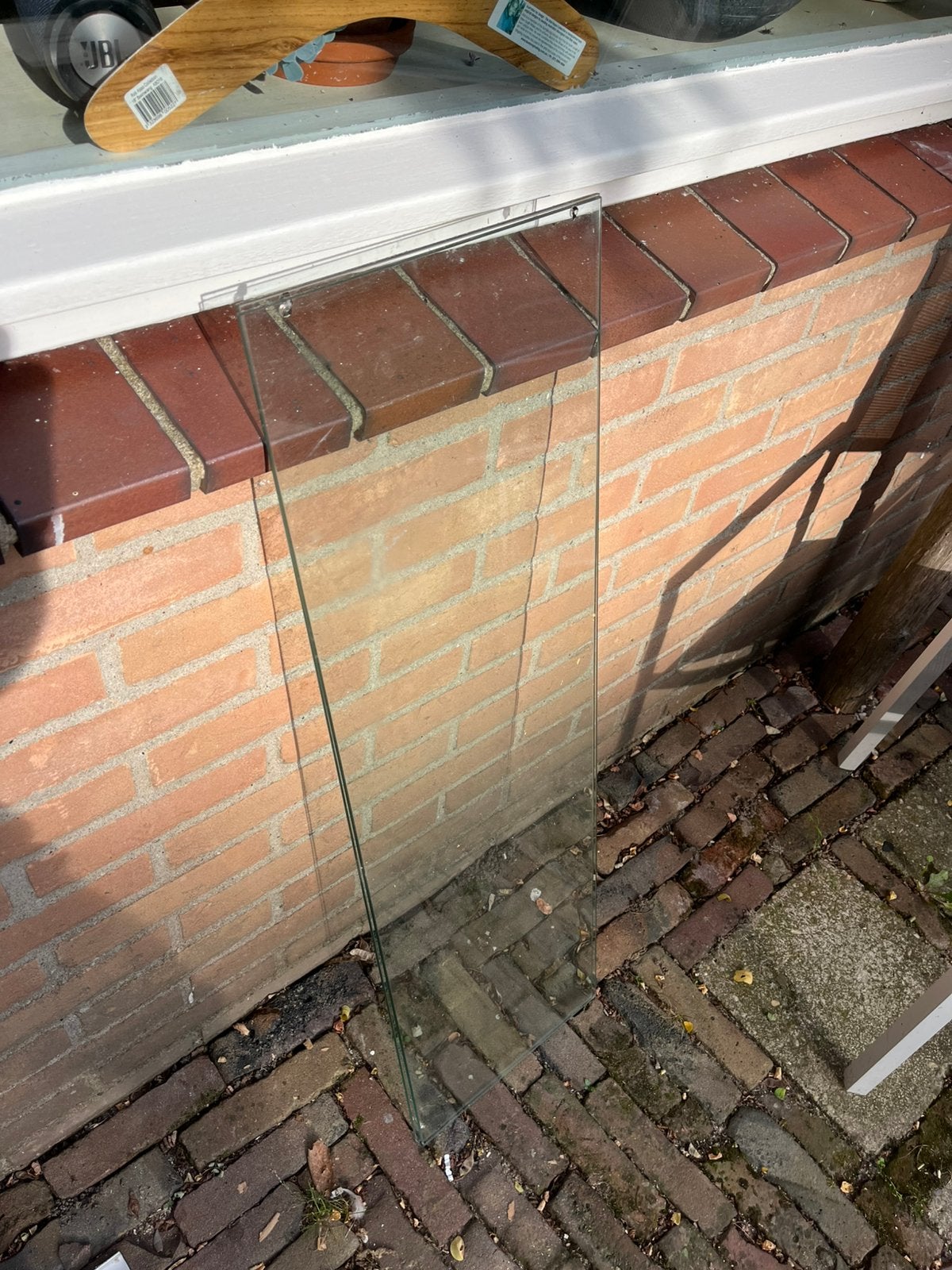 2 glazen platen, Ophalen, Zo goed als nieuw, Glasplaat, 160 cm of meer