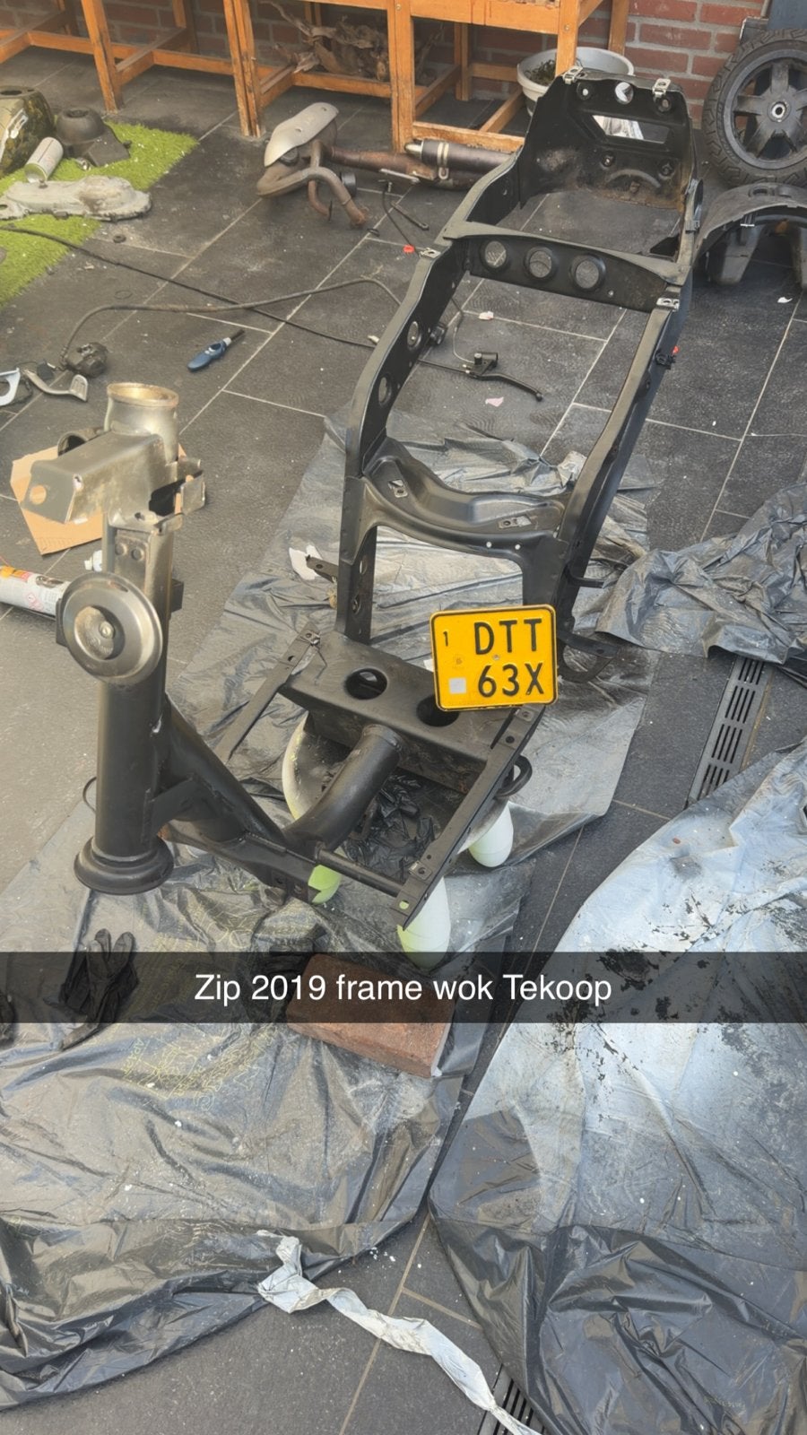 Piaggio Zip 2019 frame, Ophalen of Verzenden, Gebruikt, Frame, Piaggio