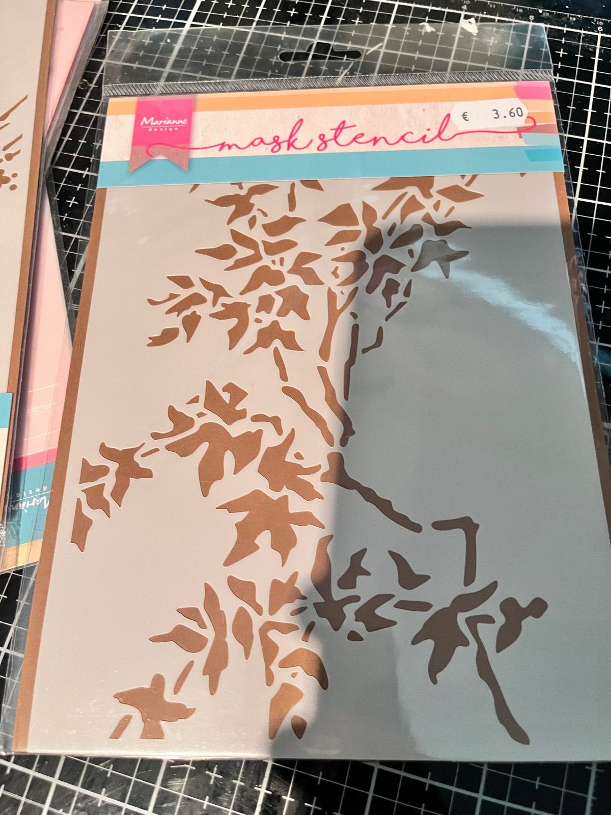 Marianne Design Mask Stencil - Bladeren, Hobby en Vrije tijd, Nieuw, Kunststof, Herbruikbaar, Overige merken