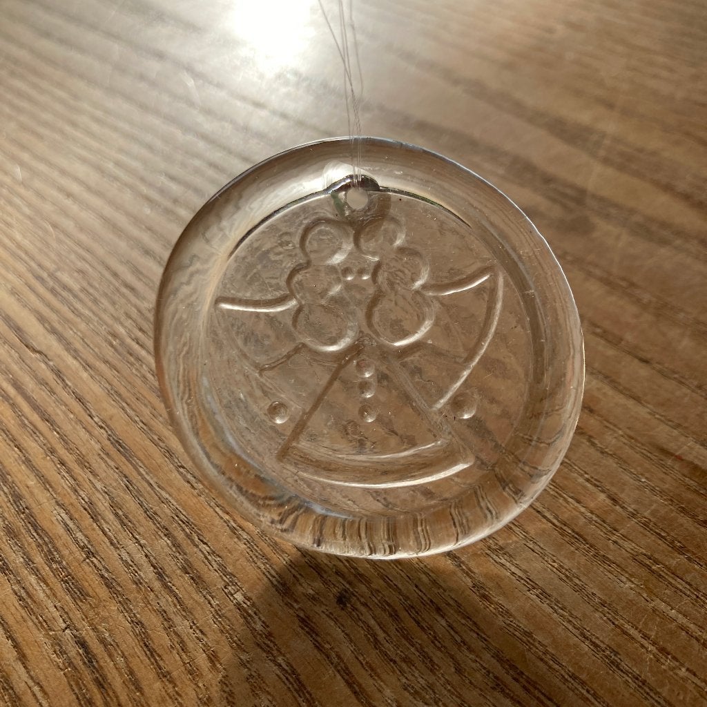 Vintage raamhanger kerst kerstmis engel Ø6cm, Ophalen of Verzenden, Zo goed als nieuw