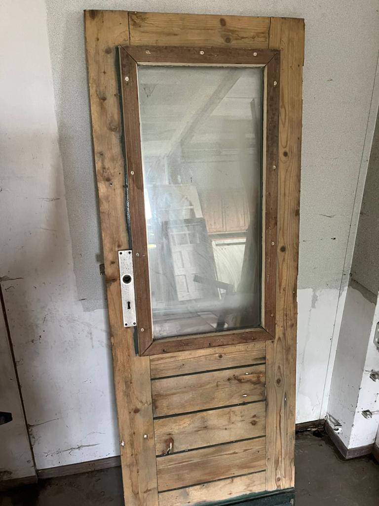 Deur 59,5x160 cm enkel glas, Doe-het-zelf en Verbouw, Deuren en Horren, Ophalen, Gebruikt, Minder dan 80 cm, Minder dan 200 cm