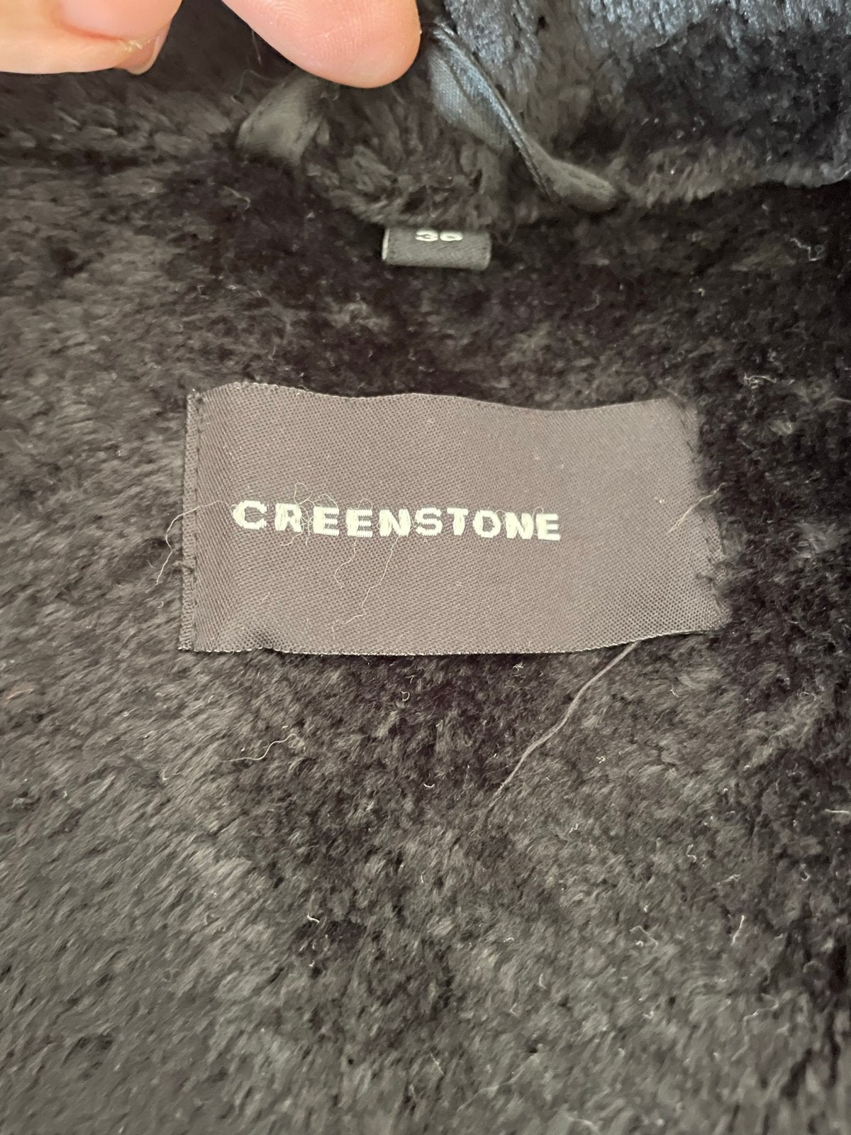 Creenstone zwarte winterjas maat 36 (S), Ophalen of Verzenden, Zo goed als nieuw, Maat 36 (S), Zwart