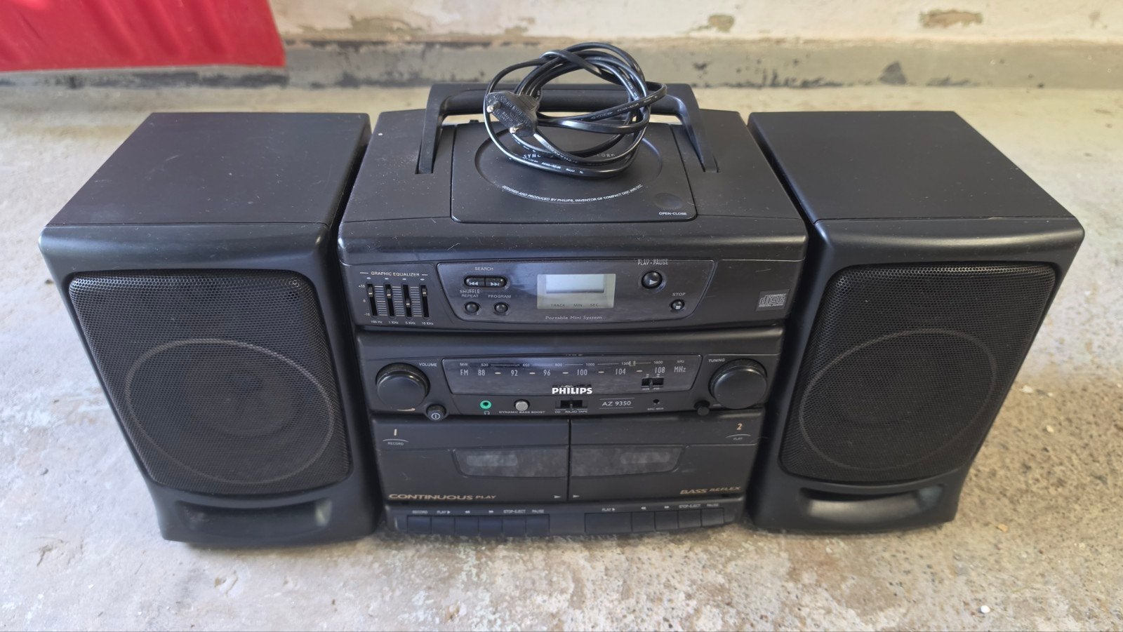 Philips AZ 8050 Stereo Set met CD, Cassette en Radio, Ophalen, Philips, Gebruikt, Cassettedeck