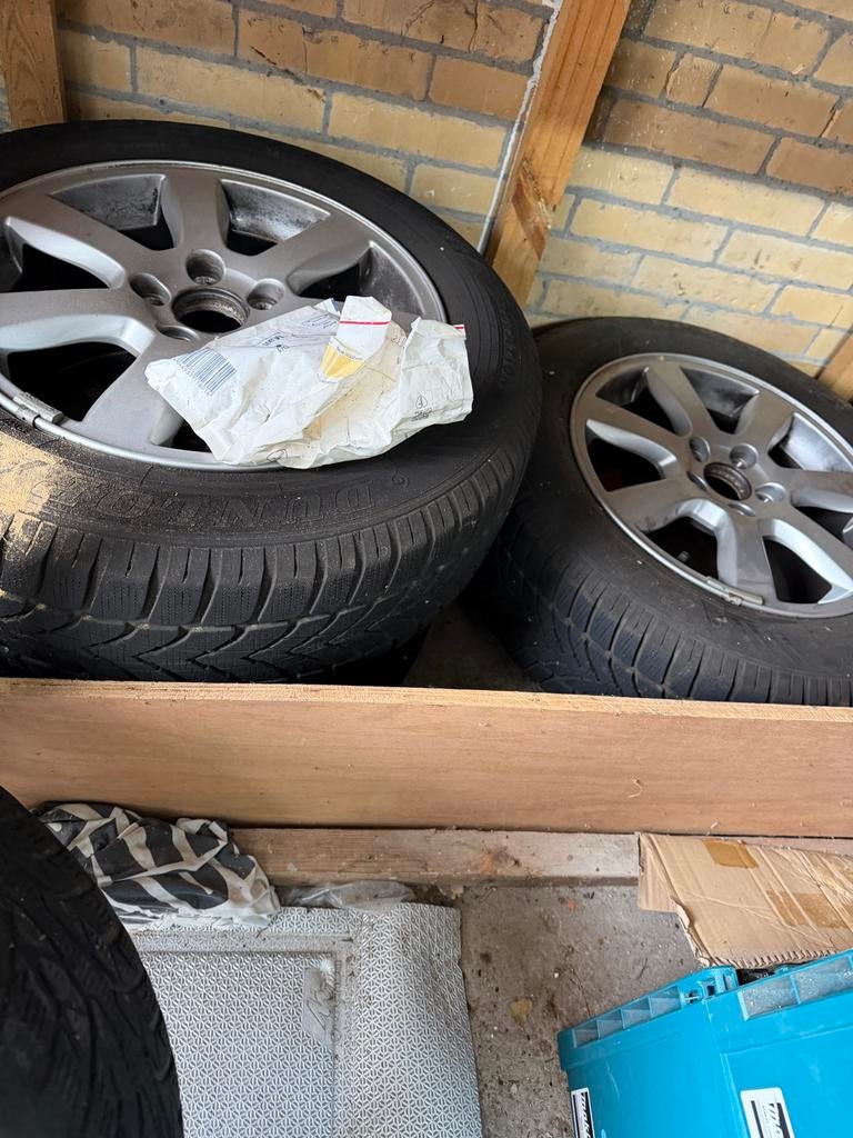 Velgen Volvo V60 met banden (2x goed, 2x versleten), Ophalen, Gebruikt, 16 inch, Banden en Velgen