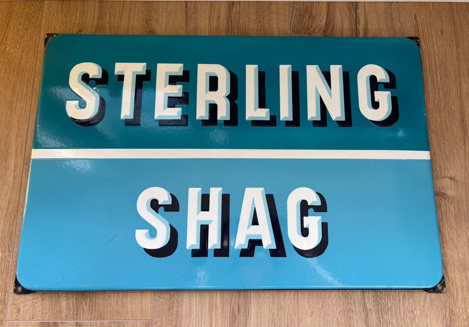 Emaille reclamebord Sterling shag, Ophalen of Verzenden, Gebruikt, Reclamebord
