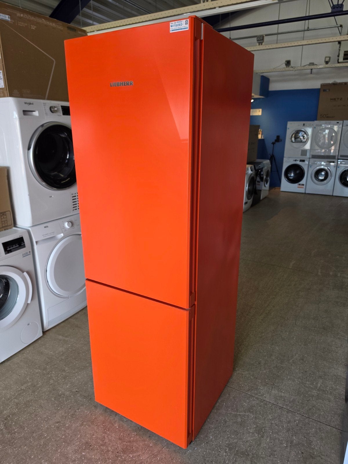 Prachtige Oranje Liebherr koelvriescombinatie | No Frost ❄️, Jirnsum, 200 liter of meer, 60 cm of meer, Met aparte vriezer