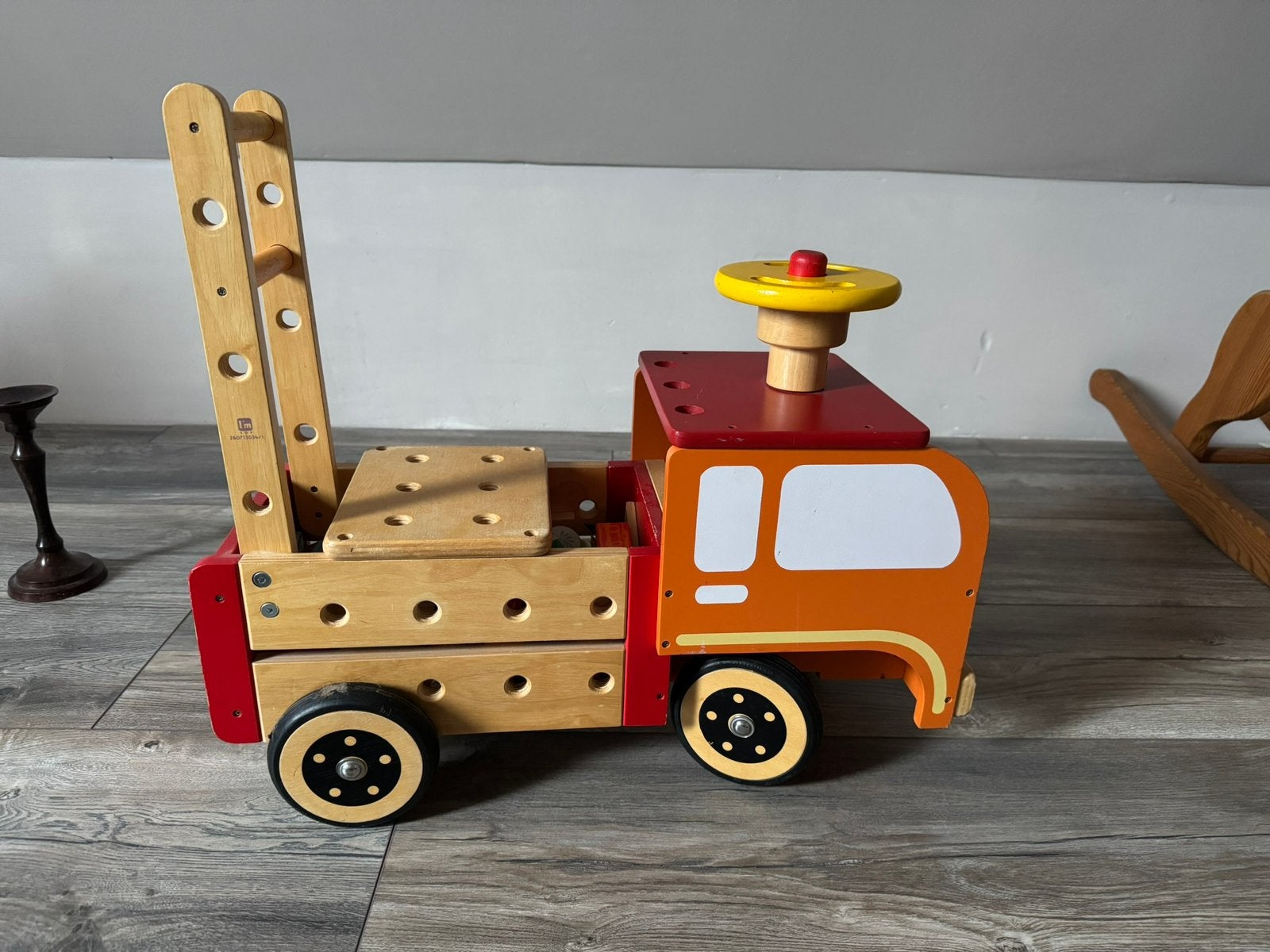 I’m toy houten loopauto vrachtwagen, Ophalen, Gebruikt