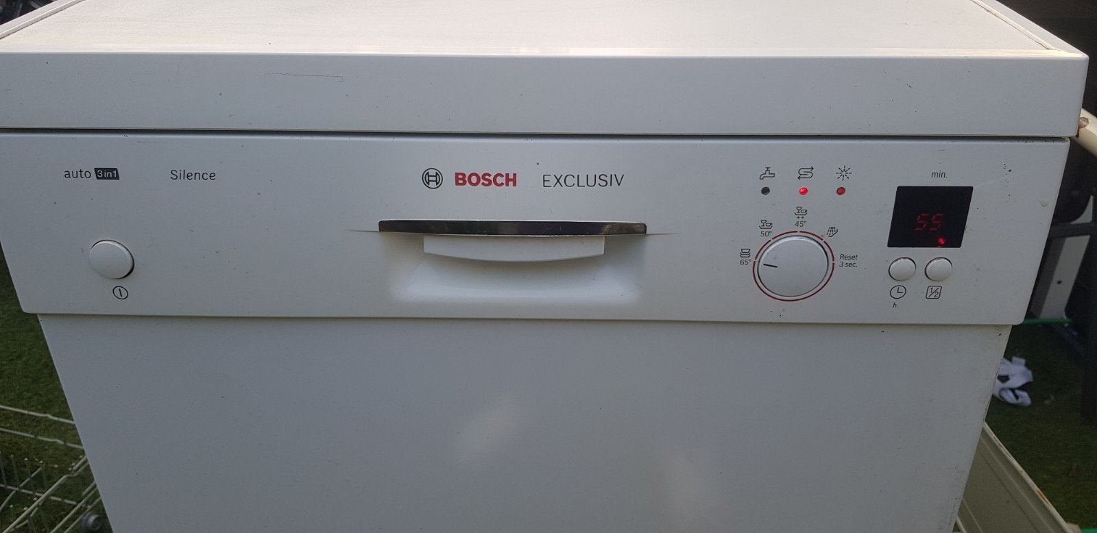 Bosch Exclusiv Vrijstaande Vaatwasser - Wit, Ophalen, Gebruikt, 60 cm of meer, 85 tot 90 cm