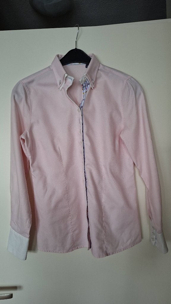 Roze met wit damesblouse, Ophalen of Verzenden, Zo goed als nieuw, Maat 38/40 (M), Roze