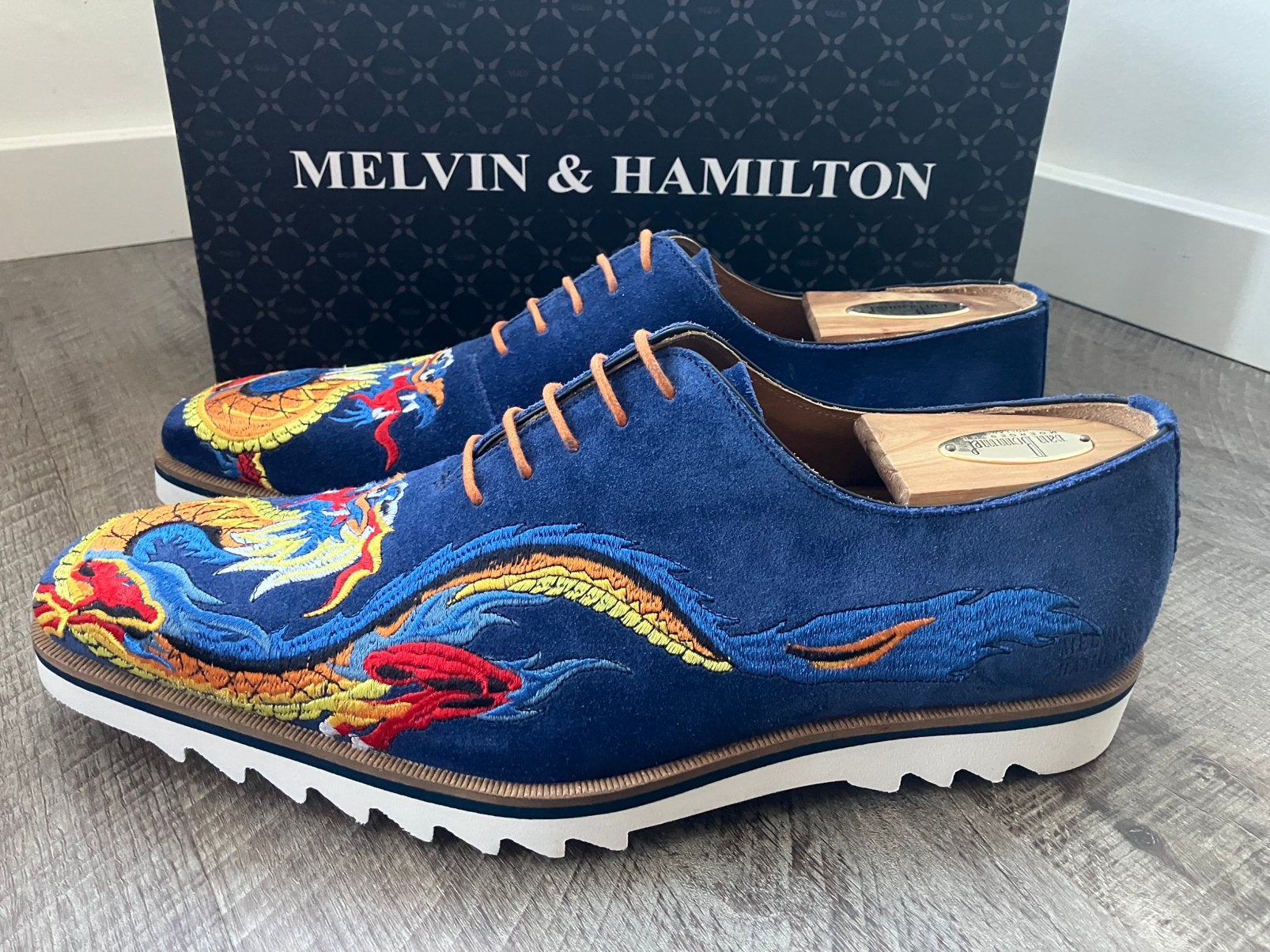 Melvin & Hamilton heren schoenen, maat 42 (valt als 42,5) nw, Kleding | Heren, Ophalen of Verzenden, Zo goed als nieuw, Blauw