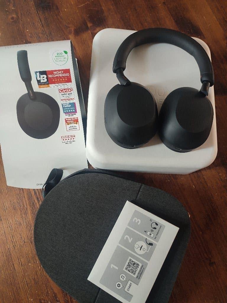 Sony WH-1000XM5 draadloze noise-cancelling hoofdtelefoon, Zo goed als nieuw, Zwart, Draadloos, Ophalen of Verzenden