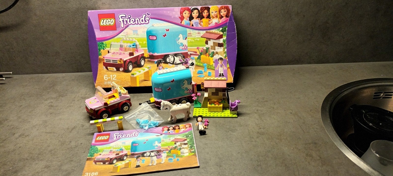 Lego Friends 3186 Emma's Paardentrailer - Complete set, Gebruikt, Lego, Friends, Ophalen of Verzenden