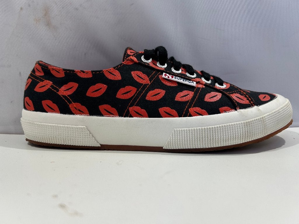 Superga, maat 40 sneakers met #hartjes, Verzenden, Superga, Rood, Sneakers of Gympen