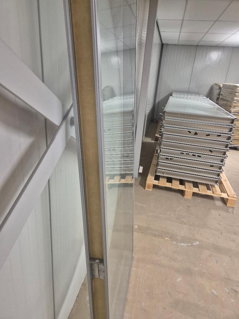 Partij glazenwand scheidingswand glaswand tussenwand 539, Ophalen, Gevelraam of Ruit, Gebruikt, Minder dan 80 cm
