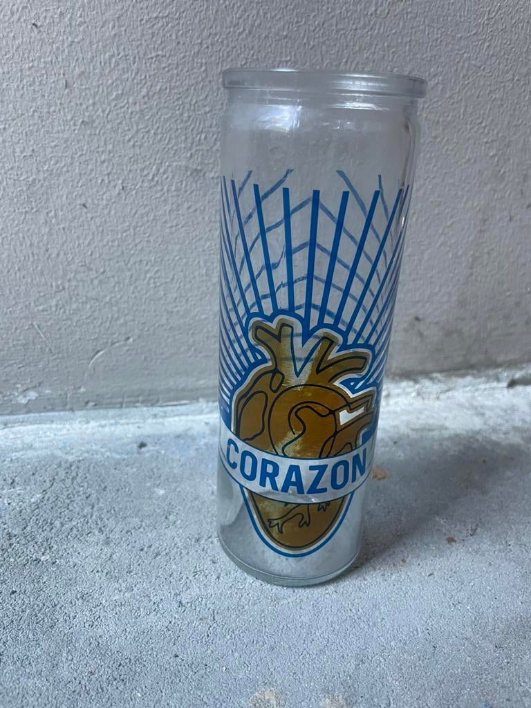 Corazon Kitsch Kitchen vaasje/kaarsenglas, Ophalen of Verzenden, Zo goed als nieuw, Overige kleuren, Glas