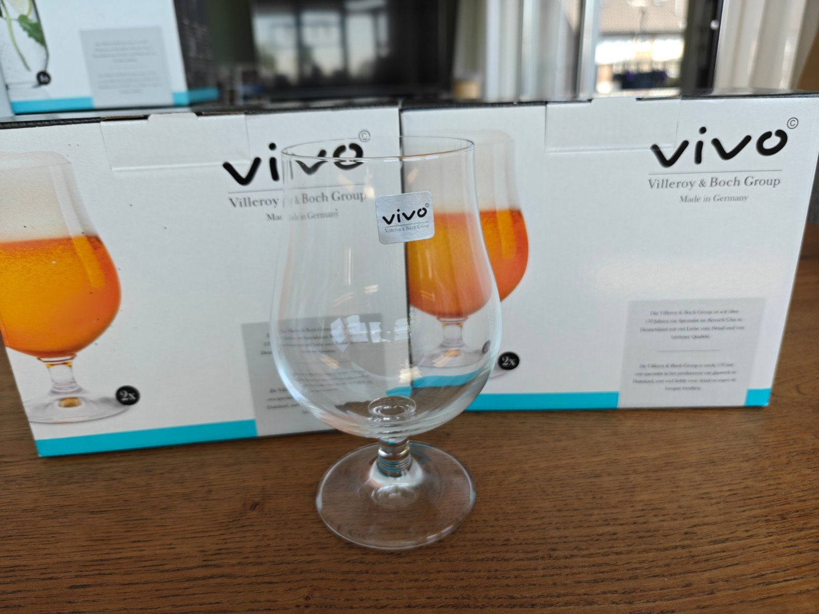 4 Vivo Villeroy & Boch bierglazen, Ophalen, Nieuw, Overige merken, Glas