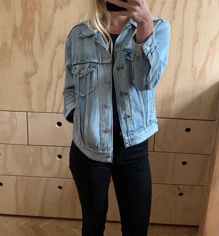 Levi’s trucker spijkerjas mt XS, Blauw, Ophalen of Verzenden, Zo goed als nieuw, Maat 34 (XS) of kleiner