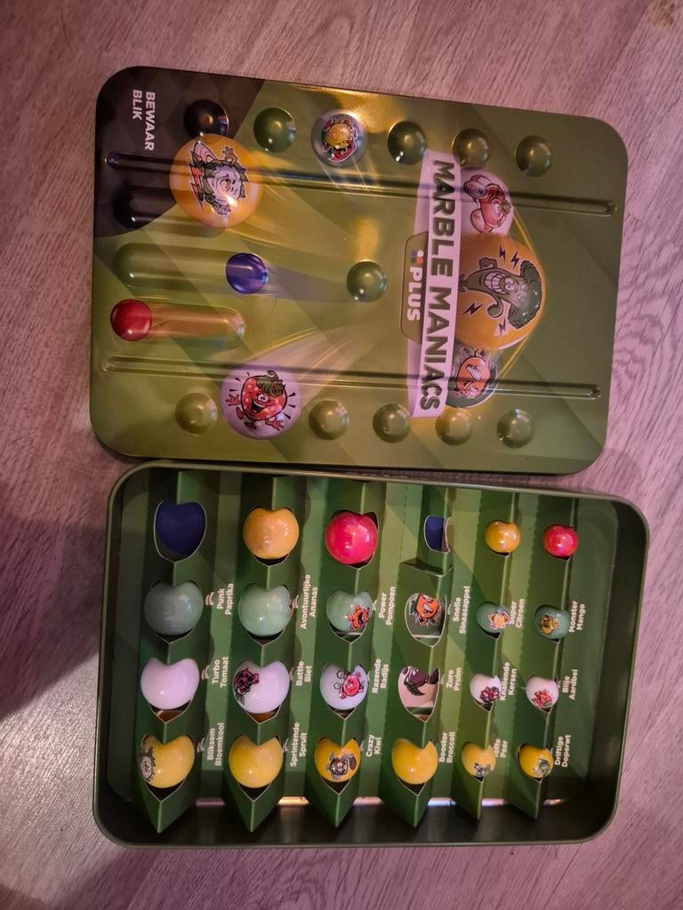 Marble Maniacs Plus knikkerblik met knikkers, Kinderen en Baby's, Speelgoed | Overig, Jongen of Meisje, Ophalen of Verzenden