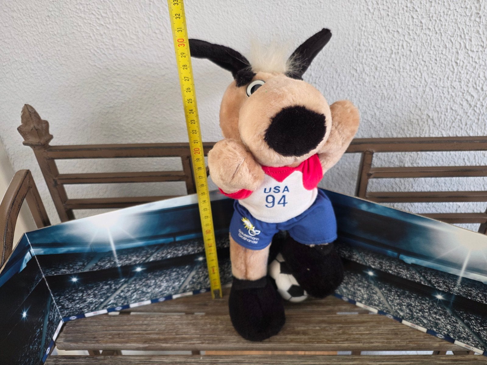 Striker WK 1994 USA Mascotte Pluche Knuffel, Verzamelen, Sportartikelen en Voetbal, Ophalen, Gebruikt, Overige typen
