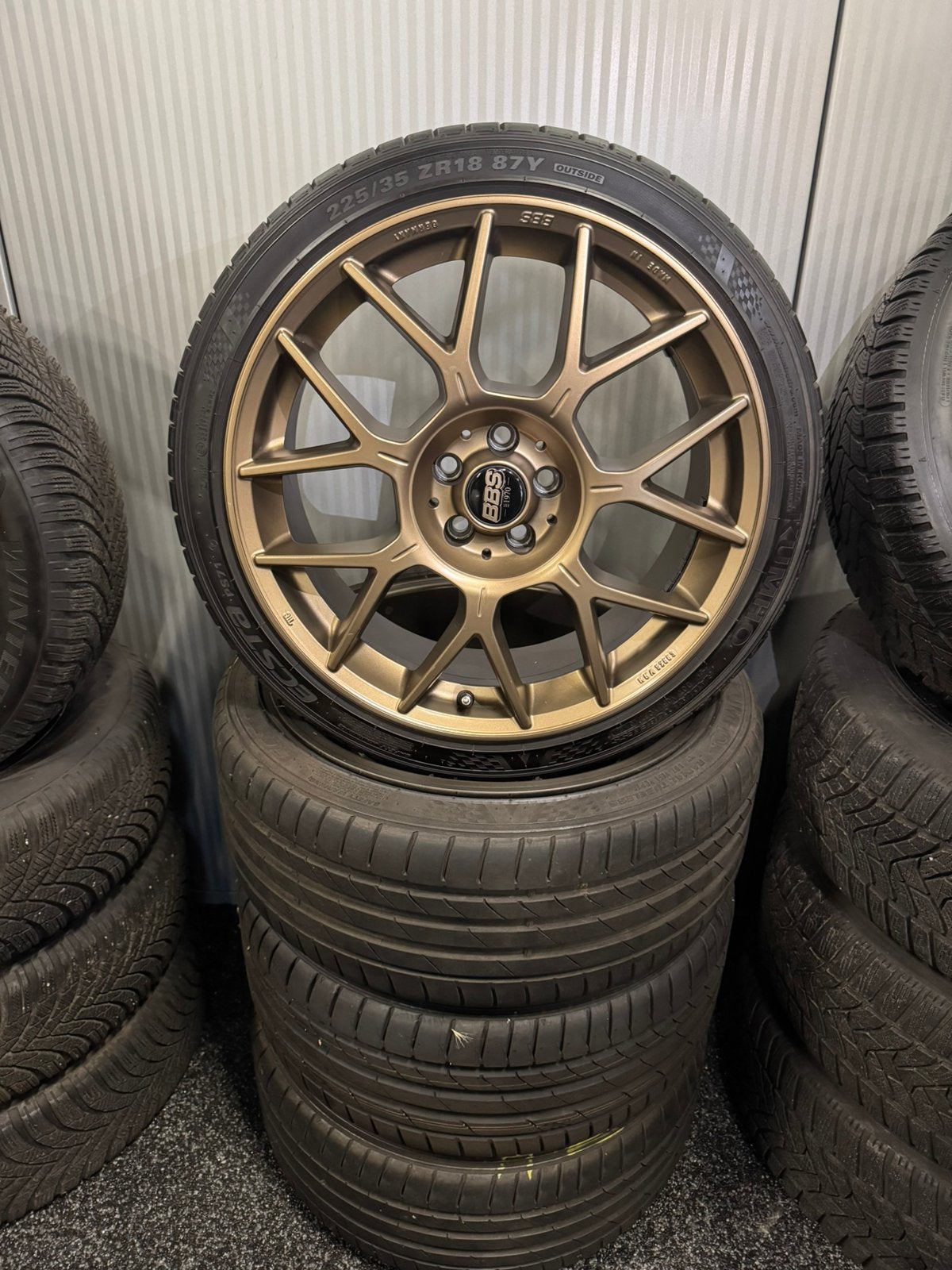 BBS Velgen met Kumho Banden 225/35/18, Auto-onderdelen, Ophalen, 18 inch, Gebruikt, Banden en Velgen