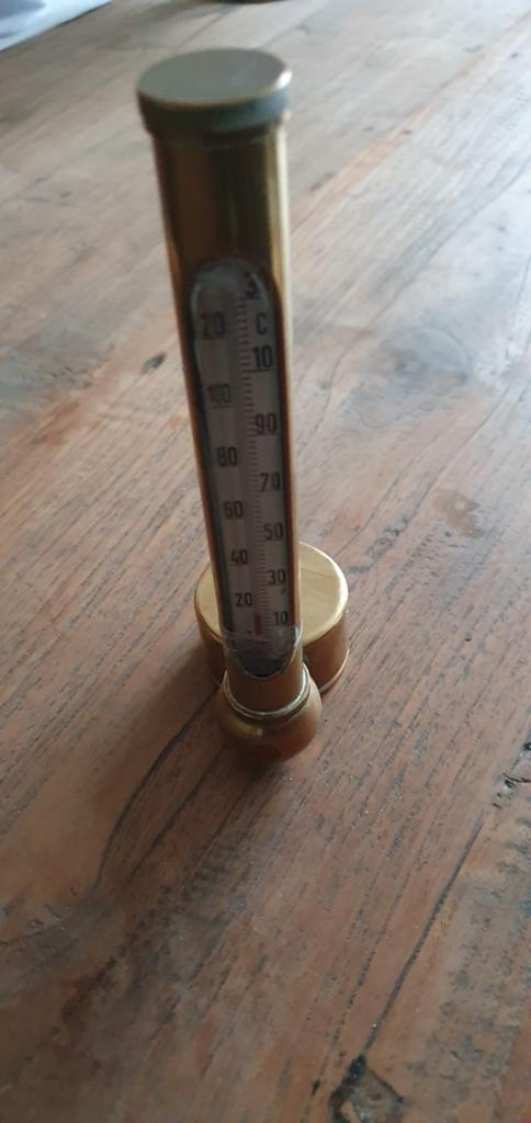 Koperen thermometer, Ophalen of Verzenden, Gebruikt, Dier
