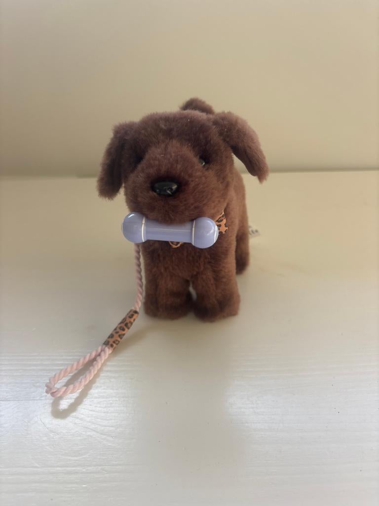 American doll hond met riem en botje zgan, Ophalen of Verzenden, Zo goed als nieuw, Babypop