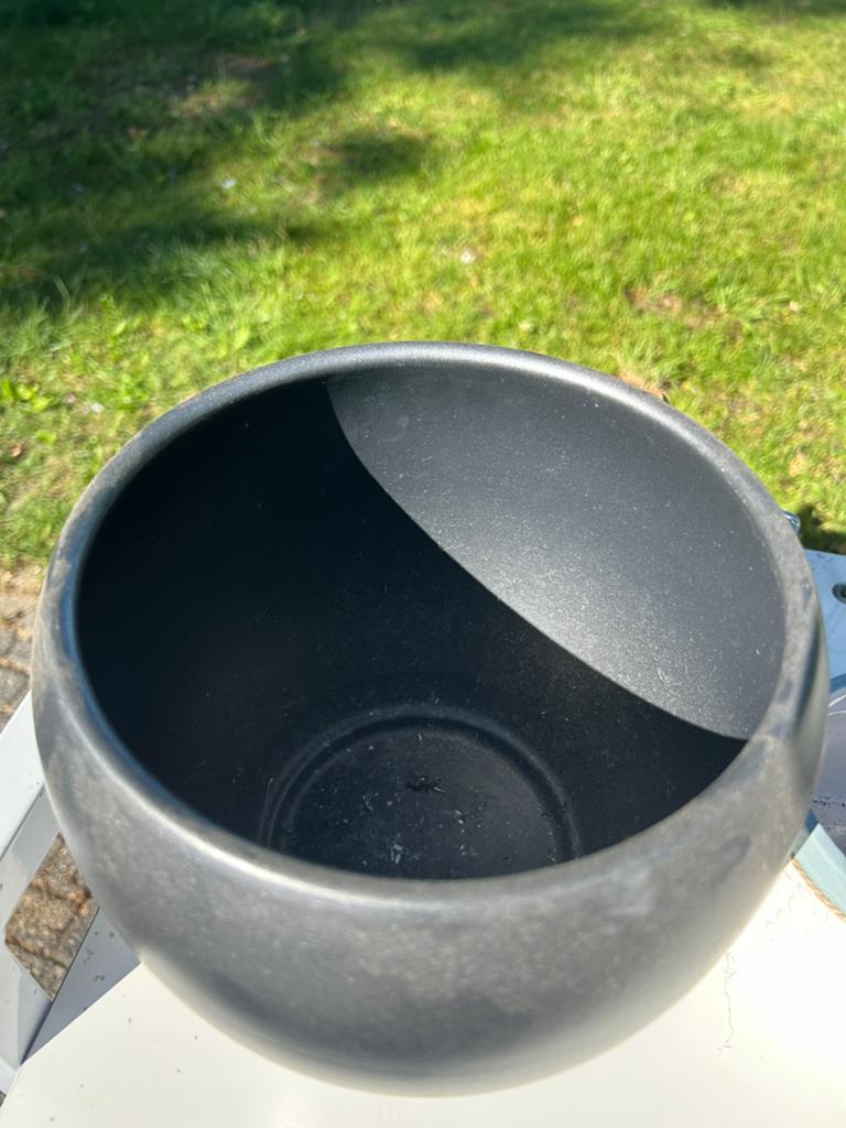 Grote bloempot grijs, Tuin en Terras, Ophalen, Kunststof, 40 cm of meer, Rond