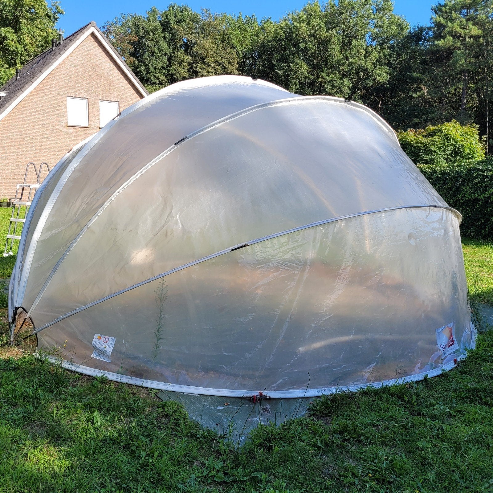 SunnyTent Zwembadtent Rond LOS DOEK maat L ø5.40m, Tuin en Terras, Ophalen, Zo goed als nieuw