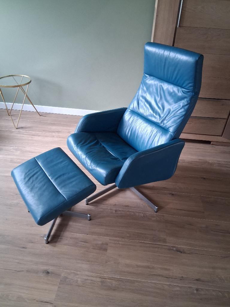 Fauteuil met voetenbank Merk Topform, Huis en Inrichting, Ophalen, Gebruikt, Modern, 50 tot 75 cm