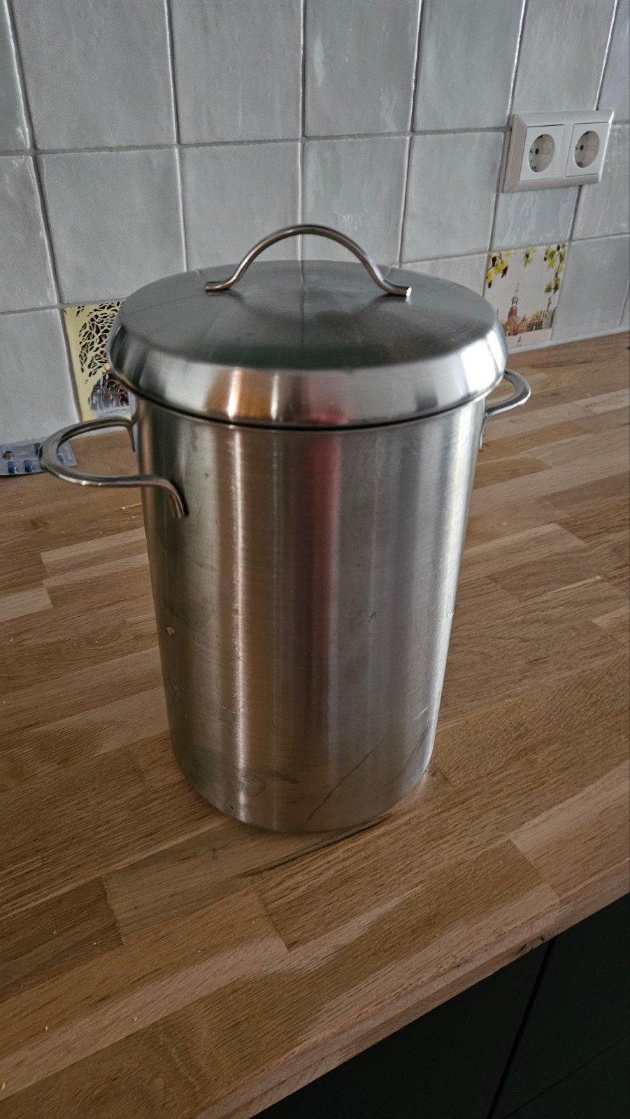 Aspergepan voor op gasfornuis (niet voor inductie), Ophalen, Gebruikt, Met deksel, BK