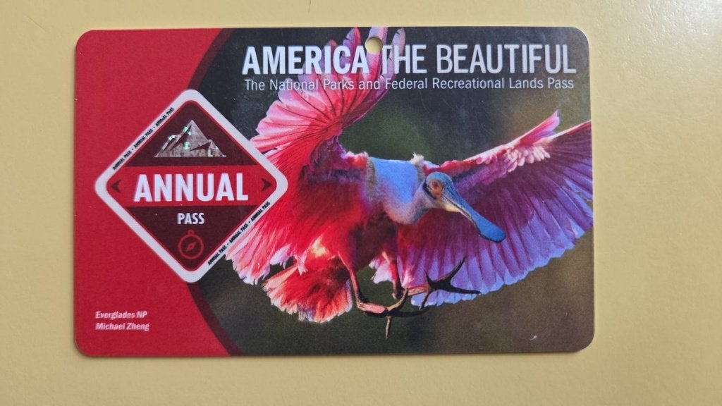 Ongetekende America the beautiful pass national parks USA, Drie personen of meer, Ticket of Toegangskaart