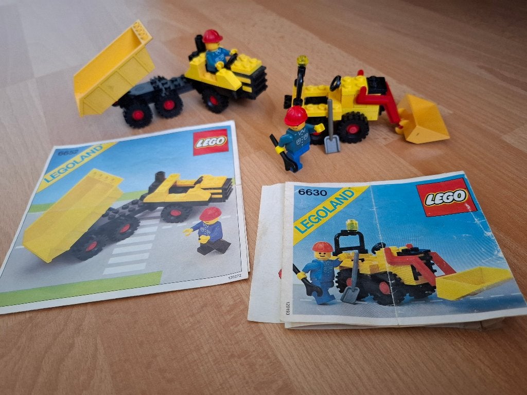 LEGO bulldozer (6630) kiepwagen (6652l, Ophalen of Verzenden, Gebruikt, Inclusief instructies, Lego