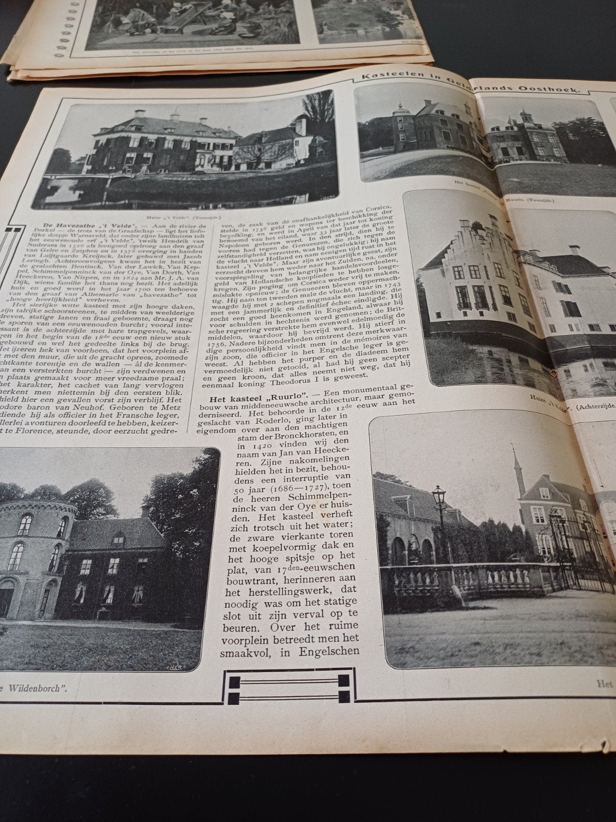 artikel over kastelen oosthoek Gelderland 1912, Ophalen of Verzenden, Voor 1920, Tijdschrift