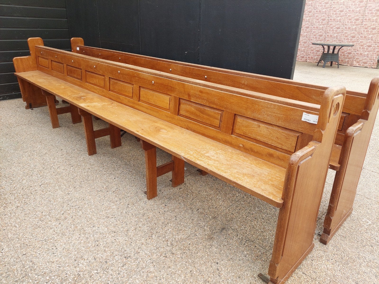 3 Kerkbanken - 400cm Breed - Massief Hout, Ophalen