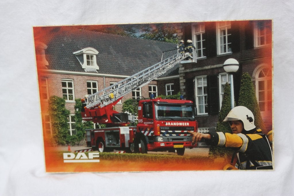 Vintage sticker Brandweer DAF in een goede staat, Ophalen of Verzenden, Zo goed als nieuw, Bedrijf of Vereniging