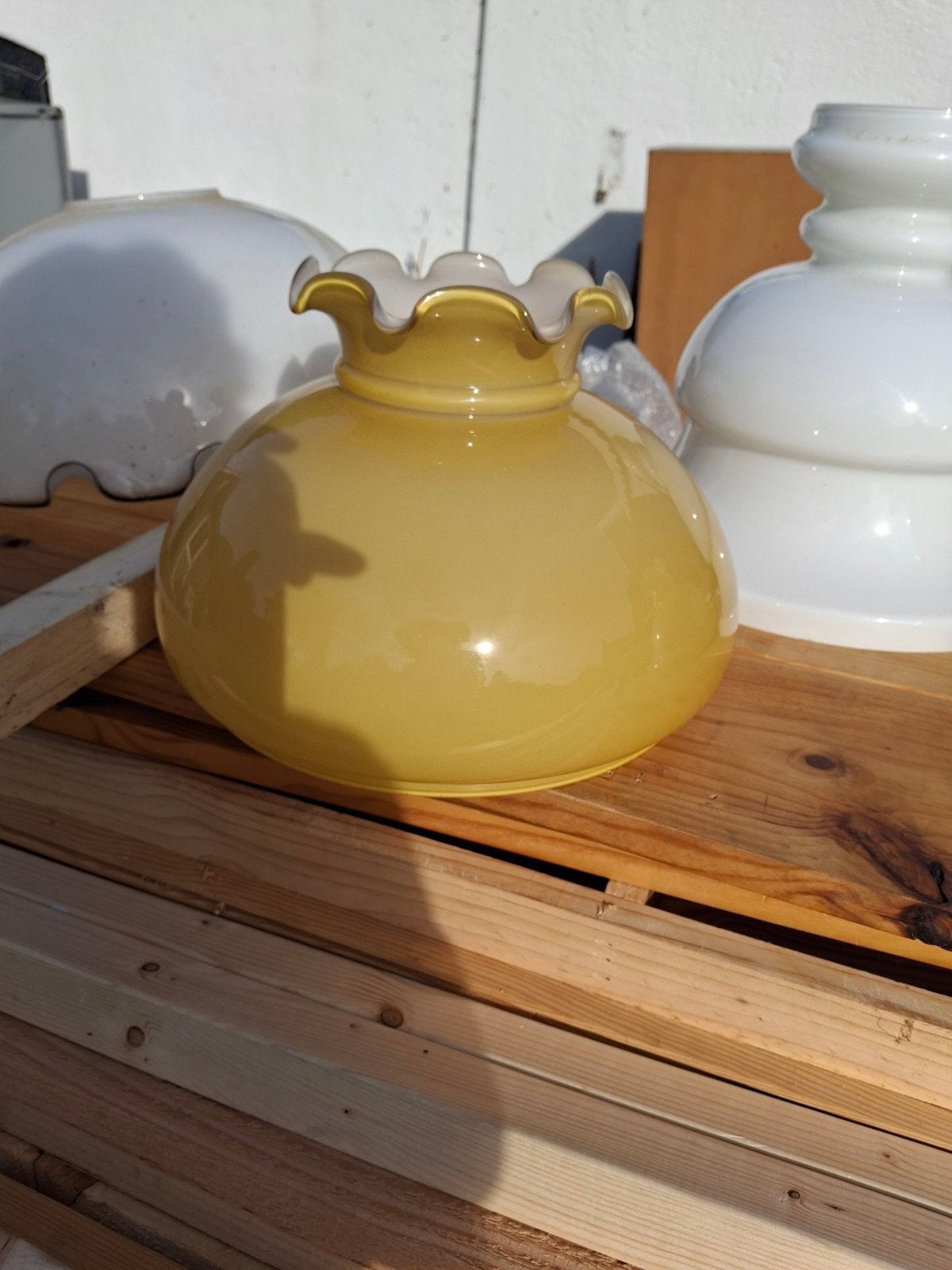 Diverse Vintage Glazen Lampenkappen, Ophalen