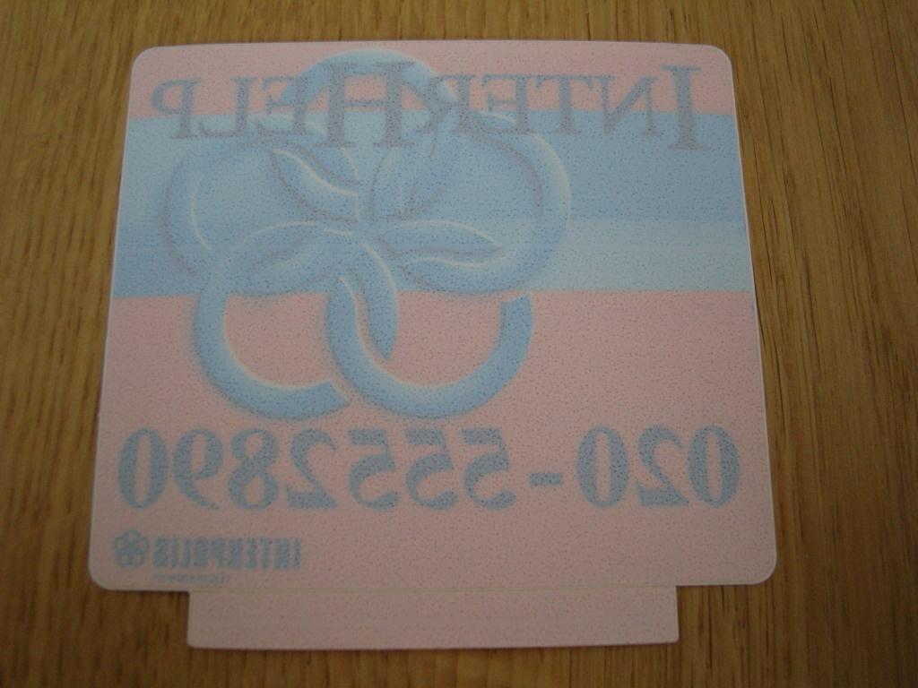sticker raamsticker interhelp interpolis, Ophalen, Zo goed als nieuw
