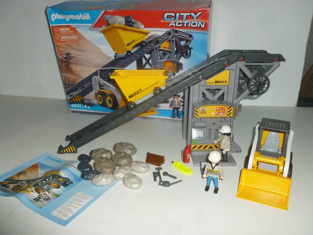 Playmobil Transportband met Mini Graver  4041 Prijs, Gebruikt, Complete set, Voertuig, Ophalen of Verzenden