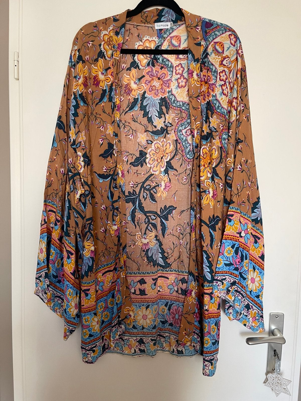 IBZMODE Ibiza boho kimono  maat L / XL, Kleding | Dames, Ophalen of Verzenden, Zo goed als nieuw, Maat 42/44 (L), Bruin