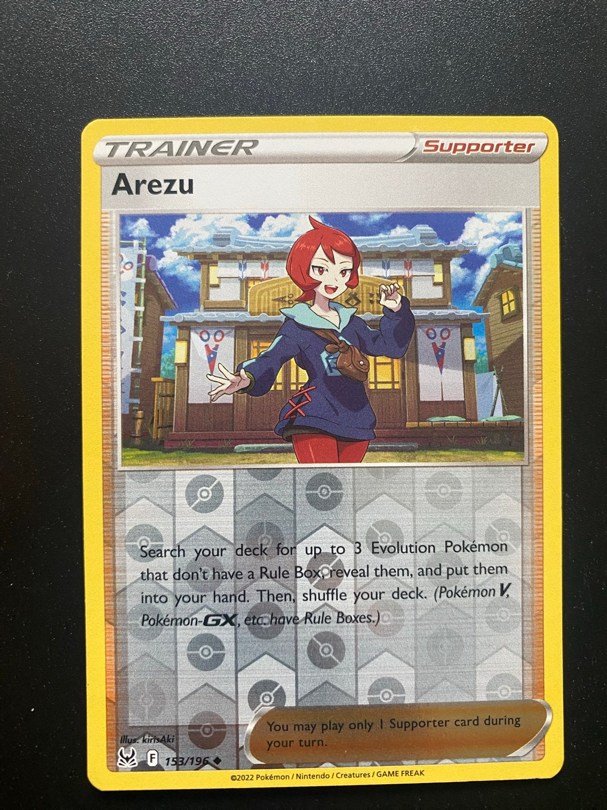 Arezu 153/196 Reverse Holo Pokémon Lost Origin, Ophalen of Verzenden, Zo goed als nieuw, Losse kaart, Foil