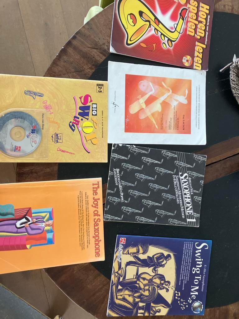 6 Alt Saxofoon Lesboeken - Diverse Methoden en Etudes, Ophalen of Verzenden, Zo goed als nieuw