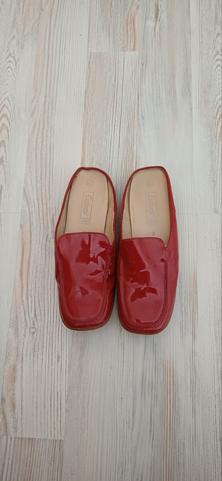 Gabor rode slippers, maat 6, 39, Instappers, Gabor, Ophalen of Verzenden, Gedragen