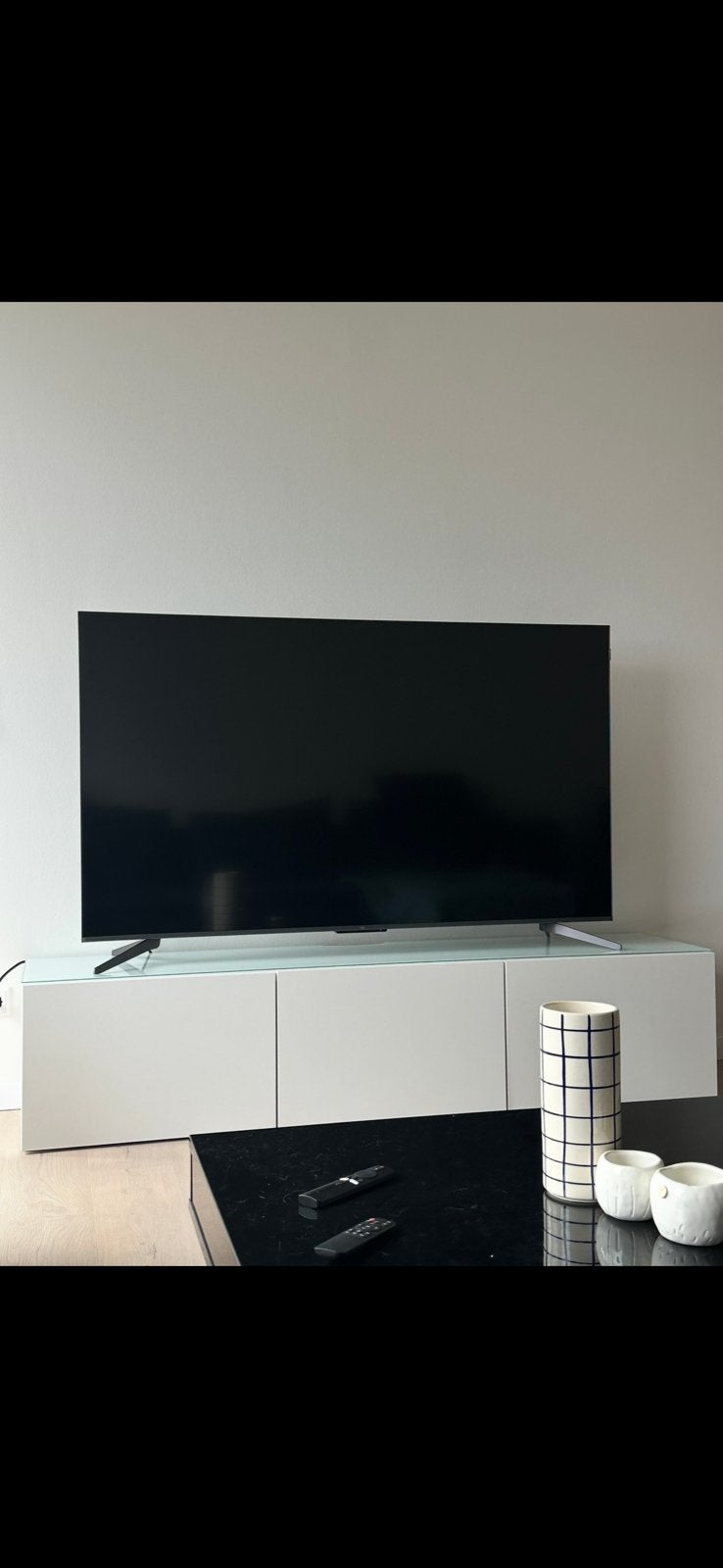 IKEA BESTÅ glazen bovenblad – wit – 180  40 cm, Ophalen, 150 tot 200 cm, Zo goed als nieuw, Minder dan 100 cm
