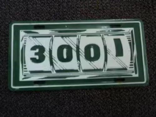 Kentekenplaat Booster licenseplate 3001 USA, Verzenden, Gebruikt, Auto's