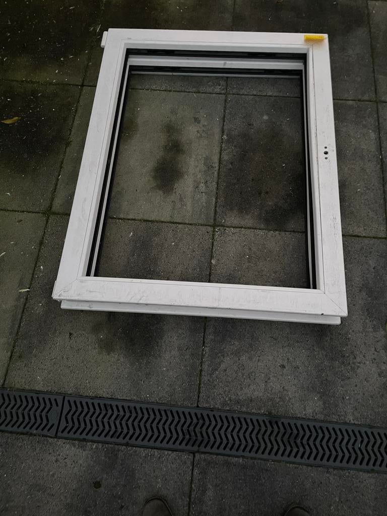 Kunststof inzetramen - Exclusief glas, Ophalen, Gevelraam of Ruit, Gebruikt, 80 tot 120 cm
