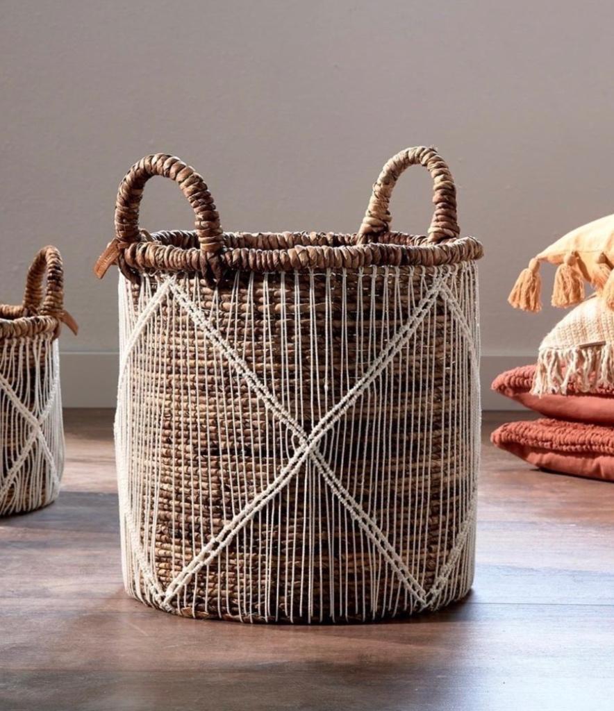 Riviera maison plantenmand, 25 tot 40 cm, Overige materialen, Rond, Binnen