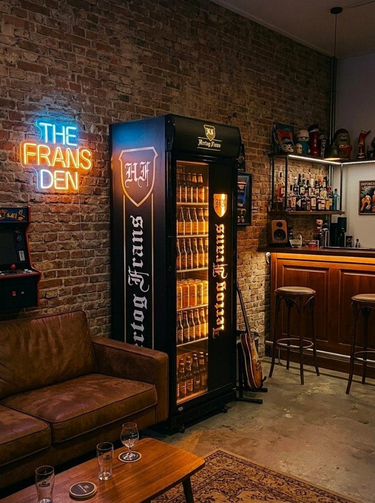 Professionele Bar KS koelkast met Reclame (Eigen Logo = €0,-, Zonder vriesvak, 200 liter of meer, 60 cm of meer, Nieuw