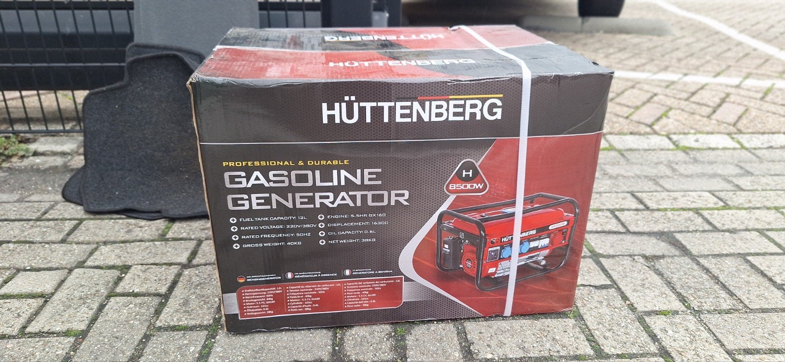 Benzine Generator - Nieuw in Doos, Verzenden, Nieuw, Minder dan 5 kVA, Benzine