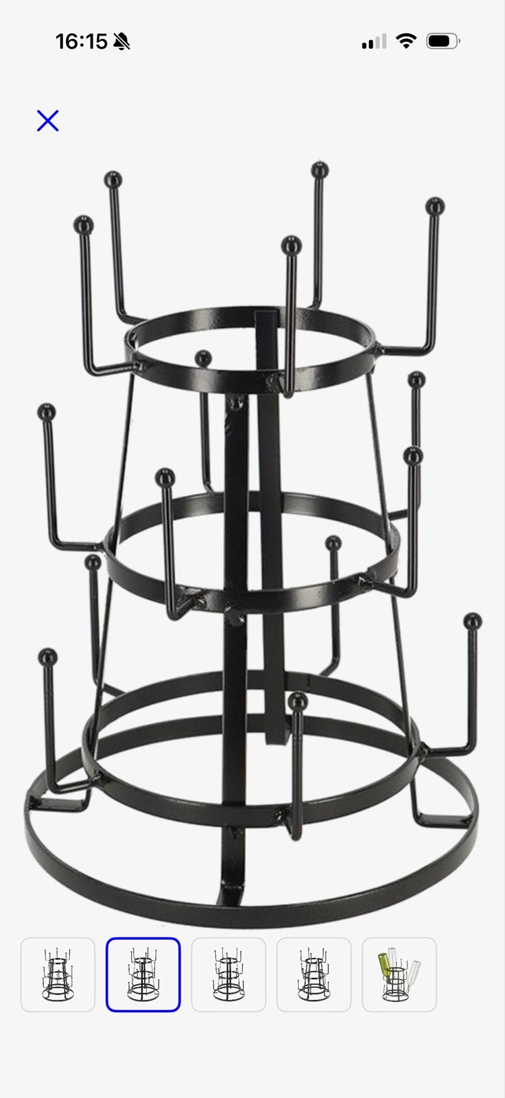 Mokkenrek / flessenrek - Industrieel design - Nieuw, Zwart, Nieuw, Ophalen of Verzenden, Metaal